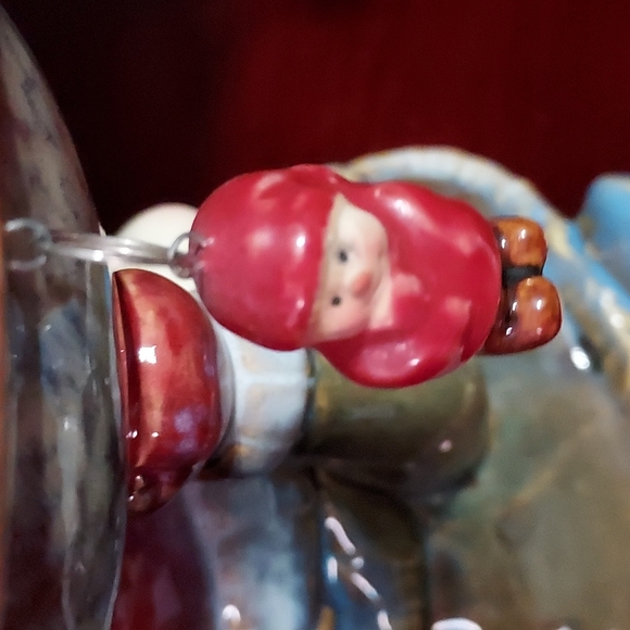 Ceramic Snowman w/Candy Dish 7 1/4 inches H x 7 3/4 inches W. Multicolors - Picture 10 of 12